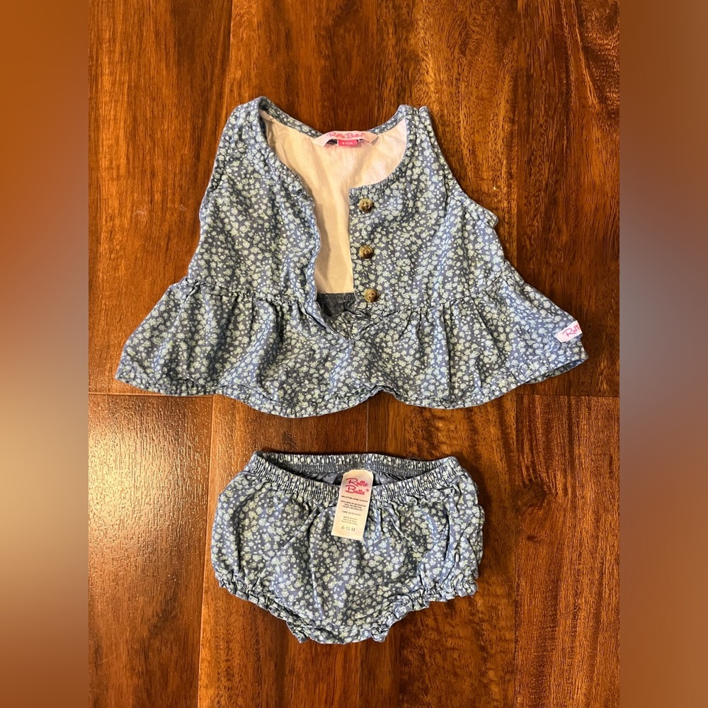 Rufflebutts Summertime Fields Baby Girl Two Piece Set - Picture 4 of 7